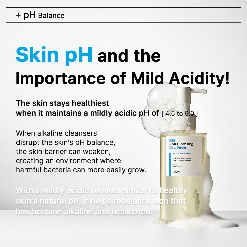 Mild Acidic Clear Cleansing Oil-to-Foam