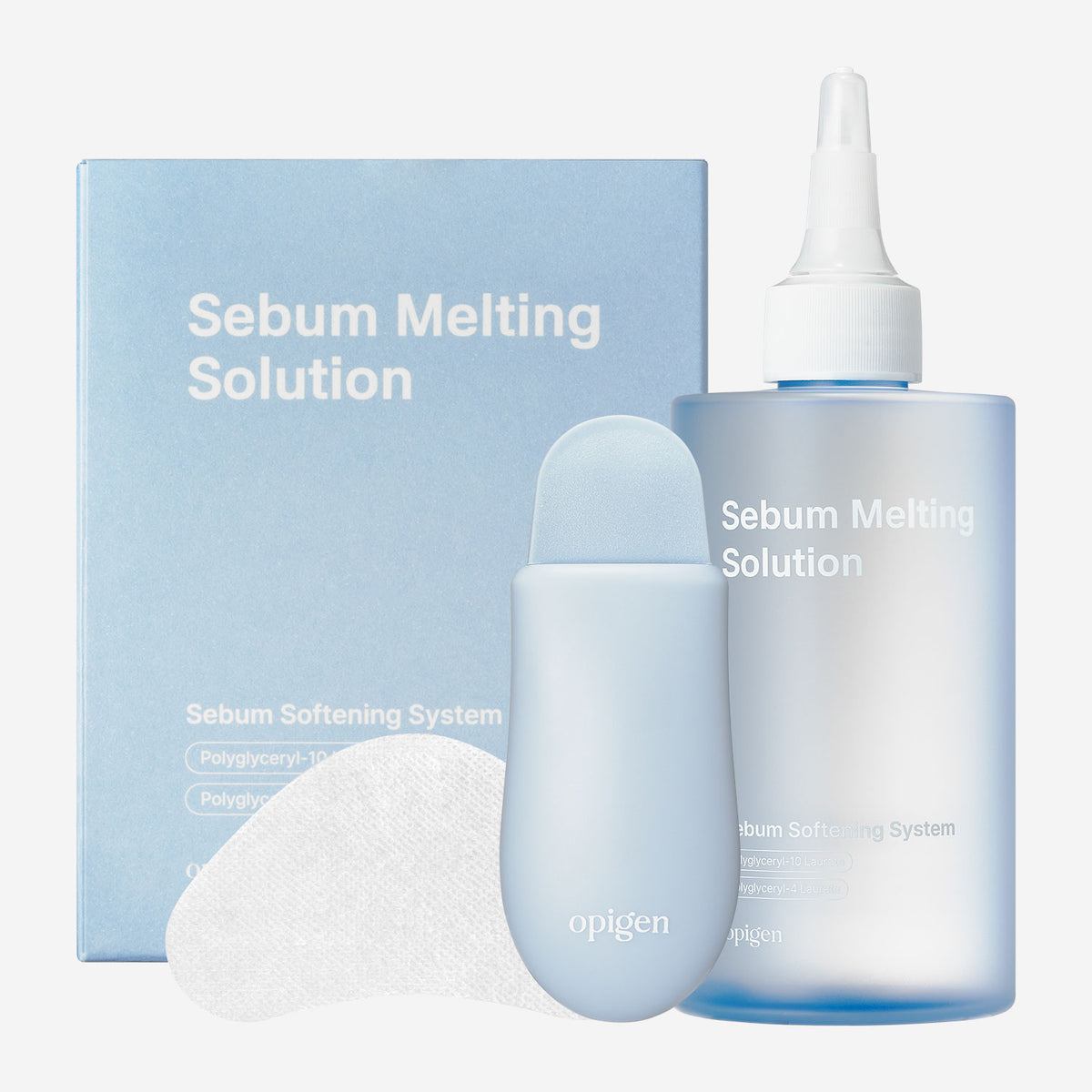 Sebum Melting Solution 240ml + Cotton Pads 50ea + Scraper