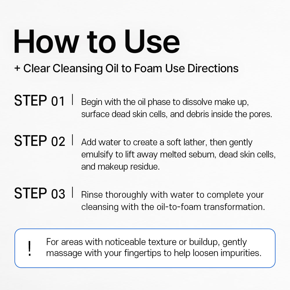 Mild Acidic Clear Cleansing Oil-to-Foam