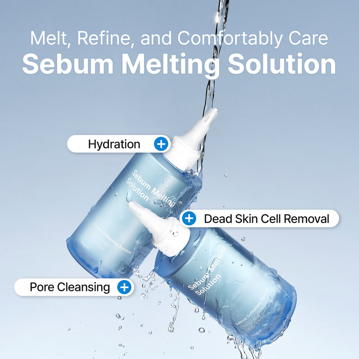 Sebum Melting Solution 240ml + Cotton Pads 50ea + Scraper
