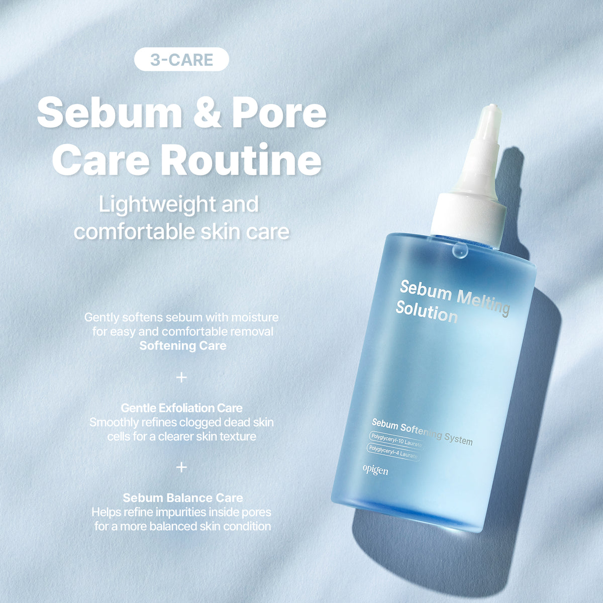 Sebum Melting Solution 240ml + Cotton Pads 50ea + Scraper