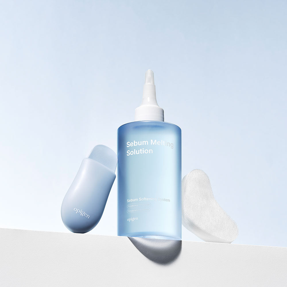 Sebum Melting Solution 240ml + Cotton Pads 50ea + Scraper